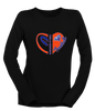 Freeport Bulldogs Anchor Heart Football Women's LS T-Shirt