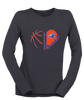 Freeport Bulldogs Anchor Heart Basketball Women's LS T-Shirt