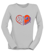 Freeport Bulldogs Anchor Heart Volleyball Women's LS T-Shirt