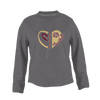 King's Fork Bulldogs Heart Football Women's Sweatshirt