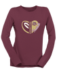 King's Fork Bulldogs Heart Football Women's LS T-Shirt