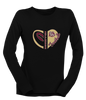 King's Fork Bulldogs Heart Football Women's LS T-Shirt