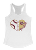 King's Fork Bulldogs Heart Baseball Women's Tank Top
