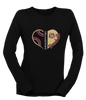 King's Fork Bulldogs Heart Baseball Women's LS T-Shirt