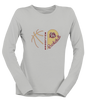 King's Fork Bulldogs Heart Basketball Women's Premium LS T-Shirt