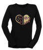 King's Fork Bulldogs Heart Volleyball Women's LS T-Shirt