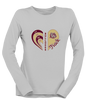 King's Fork Bulldogs Heart Track Women's LS T-Shirt