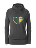 Whitefish Bulldogs Heart Football Women's Hoodie