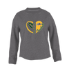 Whitefish Bulldogs Heart Football Women's Sweatshirt