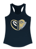 Decatur Bulldogs Heart Football Women's Tank Top