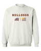 St. Cloud Bulldogs Mascot Team Colors Flag Men's Sweatshirt