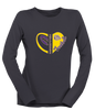 Queen Creek Bulldogs Heart Football Women's Premium LS T-Shirt