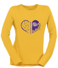 Queen Creek Bulldogs Heart Volleyball Women's LS T-Shirt