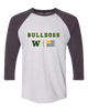 Whitefish Bulldogs Team Colors Flag Men's Baseball T-Shirt