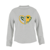 Whitefish Bulldogs Heart Football Women's Sweatshirt