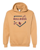 King's Fork Bulldogs KF Baseball #2 Men's Hoodie