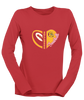 Hancock Bulldogs Heart Football Women's Premium LS T-Shirt