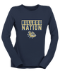 C.D. Hylton Bulldogs Nation #1 Women's LS T-Shirt