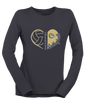 C.D. Hylton Bulldogs Heart Volleyball Women's Premium LS T-Shirt