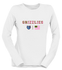 Grand Oaks Grizzlies Pink Camo Flag Women's Premium LS T-Shirt
