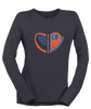Grand Oaks Grizzlies Heart Football Women's LS T-Shirt
