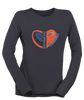 Grand Oaks Grizzlies Claw Heart Football Women's LS T-Shirt