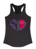 Bartlett Panthers Heart Baseball Women's Tank Top