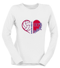 Bartlett Panthers Heart Volleyball Women's LS T-Shirt