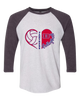 Bartlett Panthers Heart Volleyball Women's Baseball T-Shirt