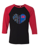 Bartlett Panthers Heart Band Women's Baseball T-Shirt