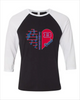 Bartlett Panthers Heart Band Women's Baseball T-Shirt