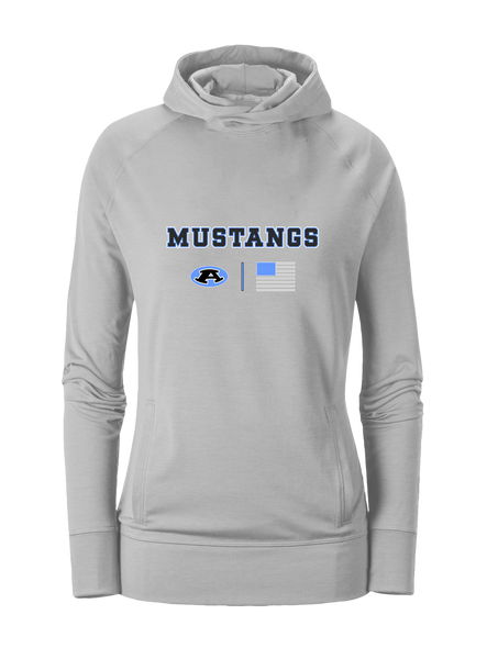 Aldine Mustangs Team Colors Flag Women's Hoodie