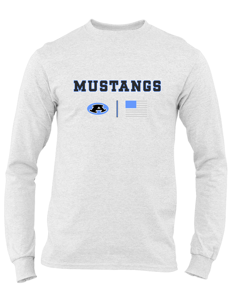 Aldine Mustangs Team Colors Flag Men's Premium LS T-Shirt