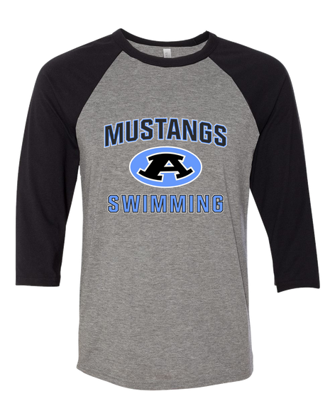 Aldine Mustangs Swimming Women's Baseball T-Shirt