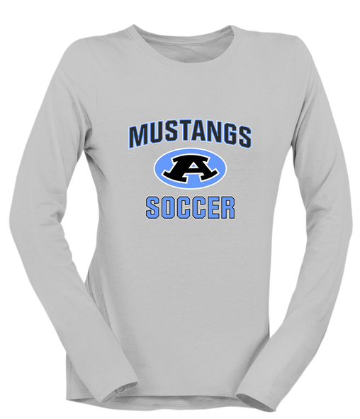 Aldine Mustangs Soccer #1 Women's LS T-Shirt