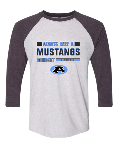 Aldine Mustangs Mindset Men's Baseball T-Shirt