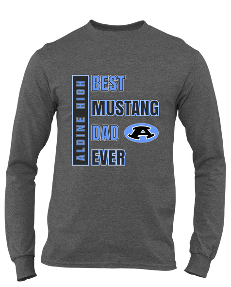 Aldine Mustangs Best Mustang Dad Men's Premium LS T-Shirt