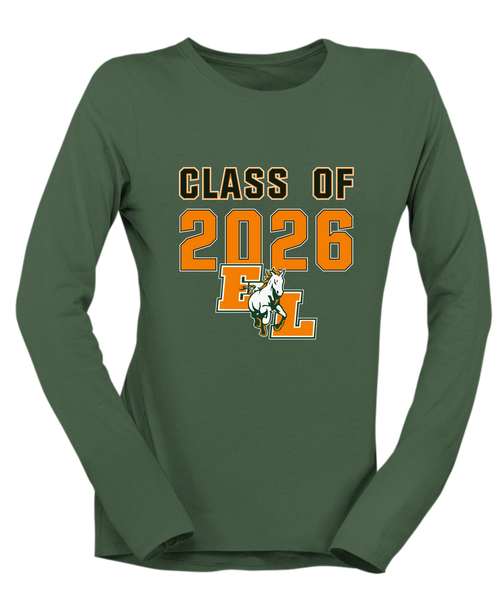 East Lincoln Mustangs Class of 2026 Women's Premium LS T-Shirt