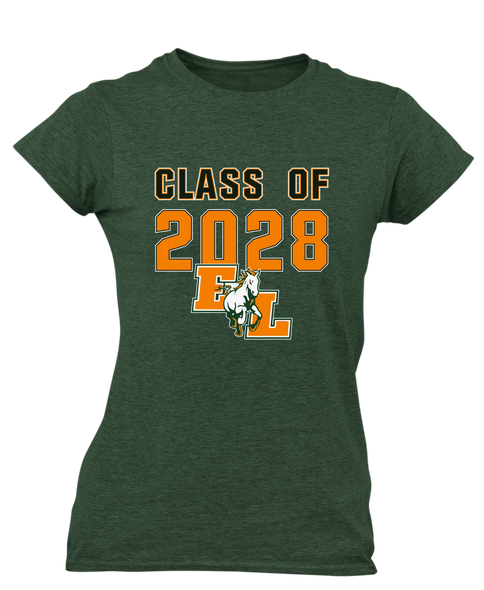 East Lincoln Mustangs Class of 2028 Women's Premium SS T-Shirt