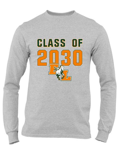 East Lincoln Mustangs Class of 2030 Men's Premium LS T-Shirt
