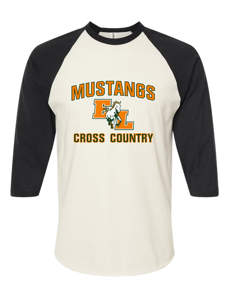 East Lincoln Mustangs Cross Country Women's Baseball T-Shirt