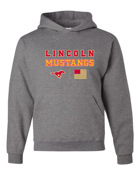 Abraham Lincoln Mustangs Spirit Flag Men's Premium Hoodie