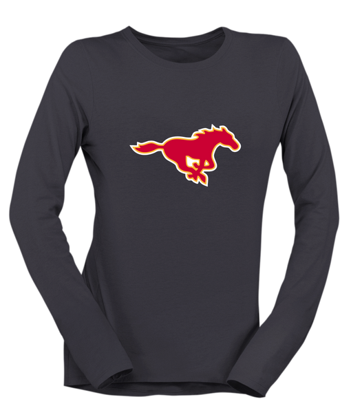 Abraham Lincoln Mustangs Mascot #1 Women's Premium LS T-Shirt