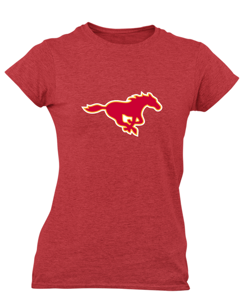 Abraham Lincoln Mustangs Mascot #1 Women's Premium SS T-Shirt