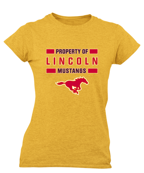 Abraham Lincoln Mustangs Property Of Women's Premium SS T-Shirt