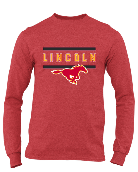 Abraham Lincoln Mustangs Mascot #4 Men's Premium LS T-Shirt