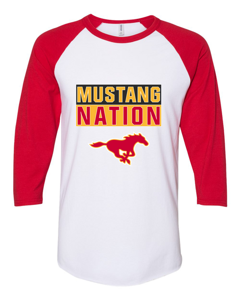 Abraham Lincoln Mustangs Nation #1 Women's Baseball T-Shirt