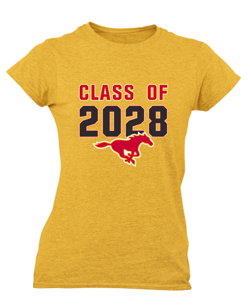 Abraham Lincoln Mustangs Class of 2028 Women's SS T-Shirt