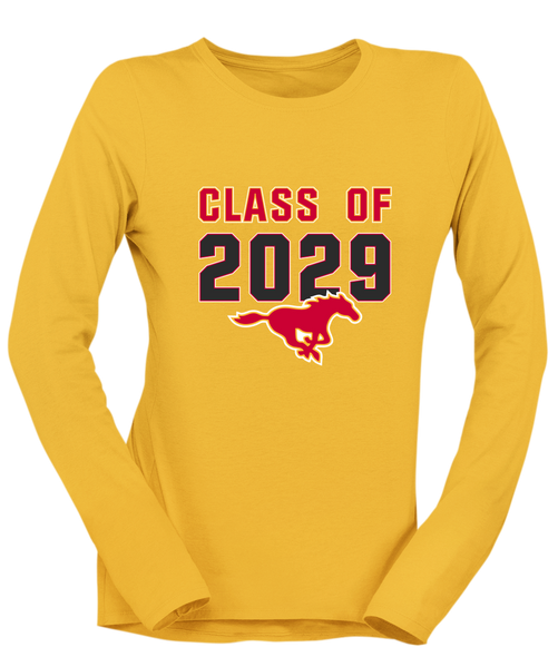 Abraham Lincoln Mustangs Class of 2029 Women's LS T-Shirt