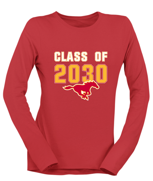 Abraham Lincoln Mustangs Class of 2030 Women's Premium LS T-Shirt